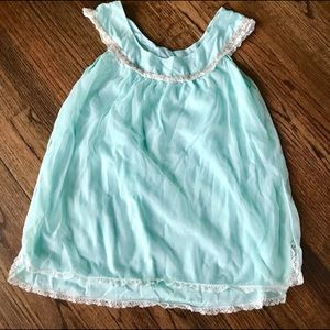 BOGO Vintage Mint Green Sleep Shirt, Sleeveless